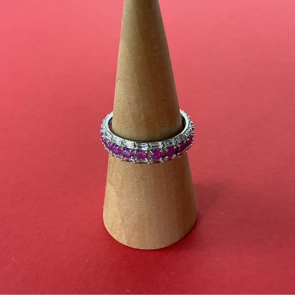 ⭐️Bomb Party RBP7177 “The Talisa Ring” LC Ice Crystal on Rhodium Sz 11 Ring NWT